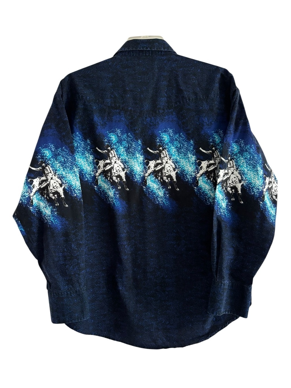 Wrangler XLG western black pearl snap long sleeve rodeo buck cowboy. - Picture 3 of 9